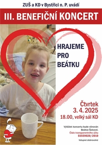 Benefiční koncert ZUŠ - Hrajeme pro Beátku 2025