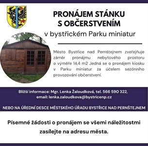 Pronájem stánku s občerstvením