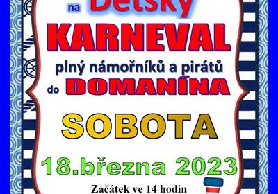 Dětský karneval v Domaníně