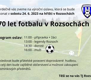 70 let fotbalu v Rozsochách